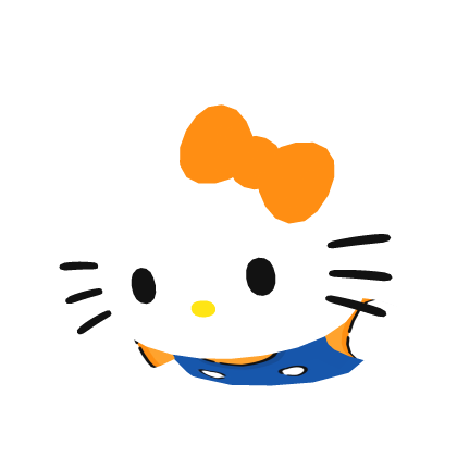 Glowing Orange Kitty On Head