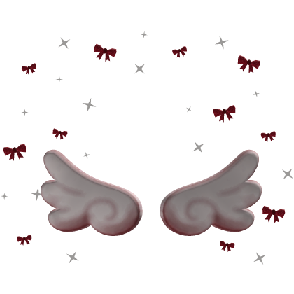 Cute Red Bows Aura with Wings