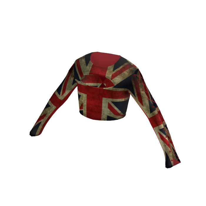 Crop Top England Red Blue Y2k