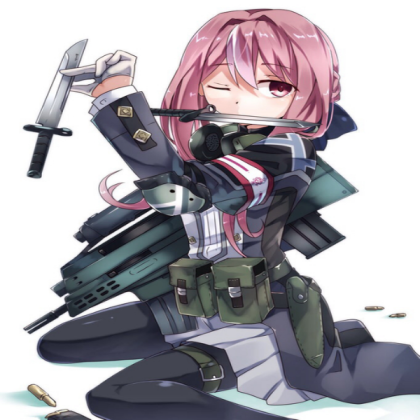 Pink Haired Military Anime Girl Roblox decal