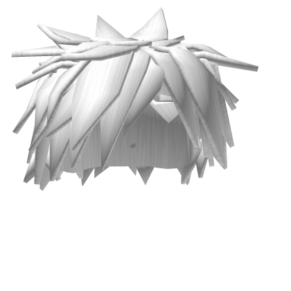 white messy scene punk spikey hair Roblox item
