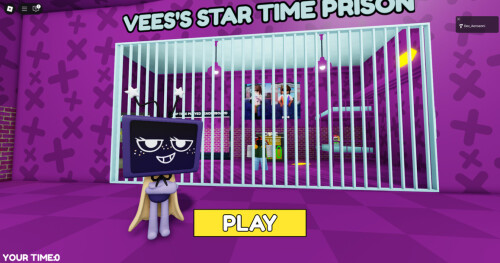 📺VEE'S PURPLE TIME PRISON RUN! (Obby)