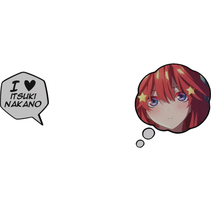 Itsuki Nakano Thinking Bubble + I Love Text