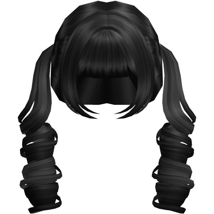  Black Curly Pig Tail Girl Hair