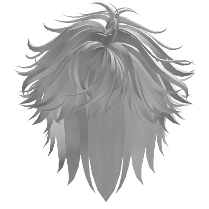 Messy Fluffy Anime Boy Hair (White) Roblox item