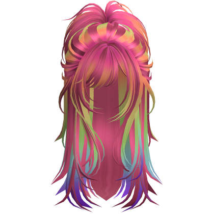 Wolfcut Spikey Half Up Rainbow Raccoon