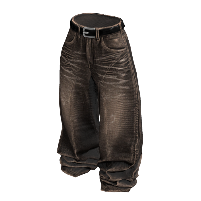 Brown Classic Baggy Denim