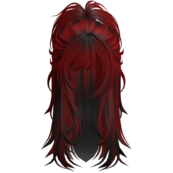 Wolfcut Spikey Half Up Red&Black