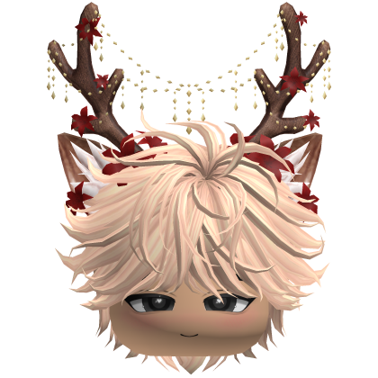 Christmas Messy Hair w/ Antlers