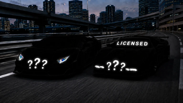 LICENSED CARS AND MAP