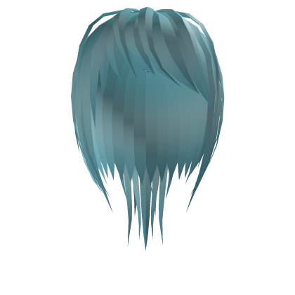 Messy Emo Ponytail Bun Blue Roblox item