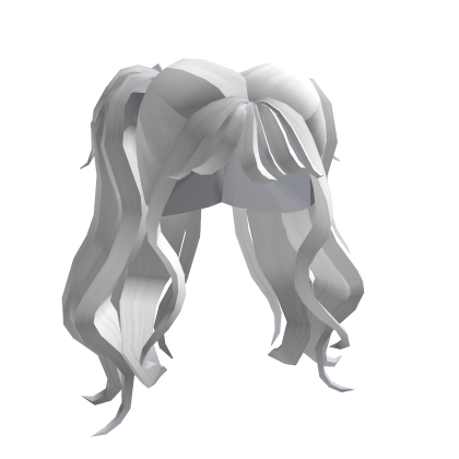 White Flowy Pigtails