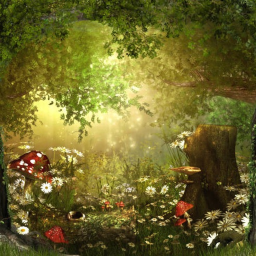 Giant Forest With Flowers Fairycore~