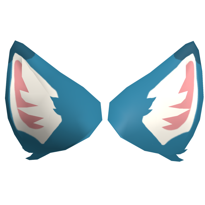 Blue Furry Wolf Dog Ears