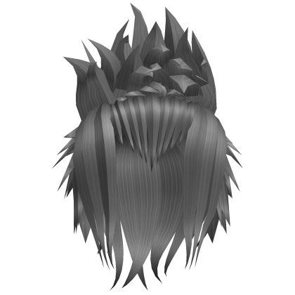 Messy Spiky Anime Updo Hair (Gray)