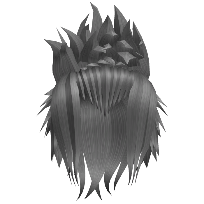Messy Spiky Anime Updo Hair (Gray)