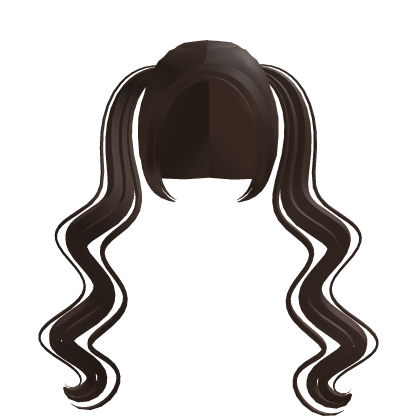 . ‿ ♡ brown long wavy babydoll pigtails Roblox item