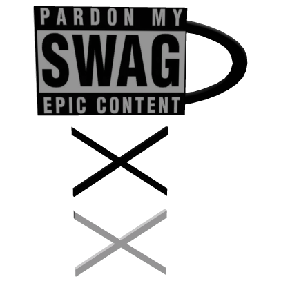 swag advisory black and white hair clip Roblox item