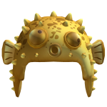 Gold Puffer Fish Hat