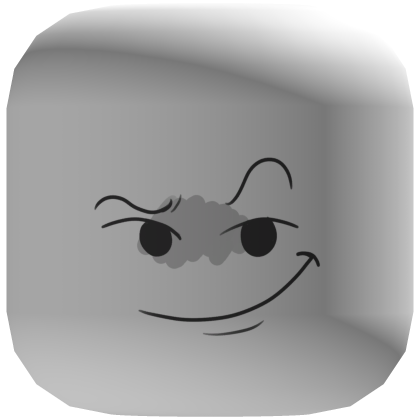 ♡ silly smug doodle smile white mask ♡ Roblox item