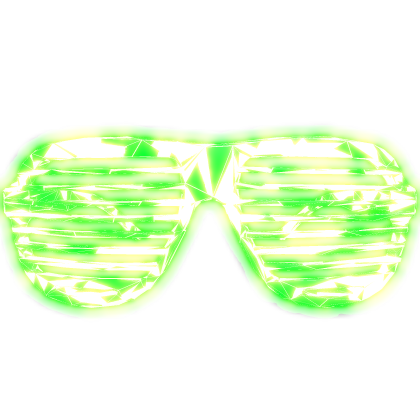 Animated Glowing Shutter Shades Emissive Green