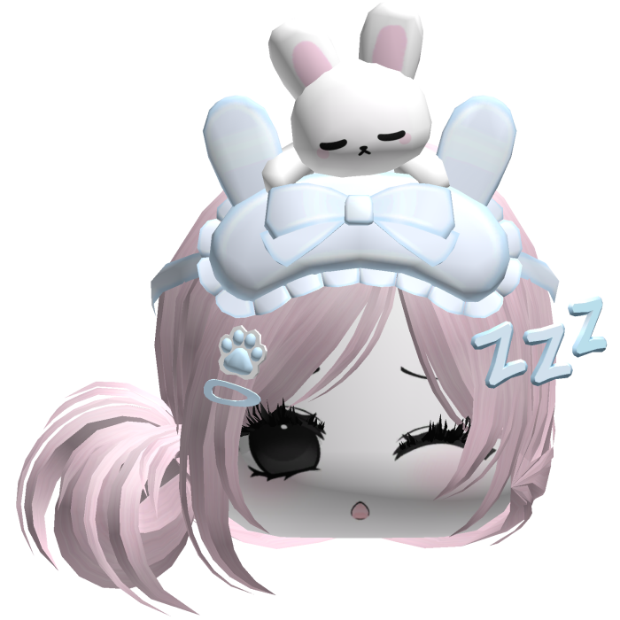 Kawaii Moe Sleepy Cute Bunny Anime Hair Pink