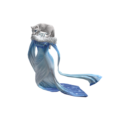 BB Winter Snow Queen White & Blue Gown Dress