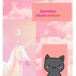 Sprinkles cloud rainbow