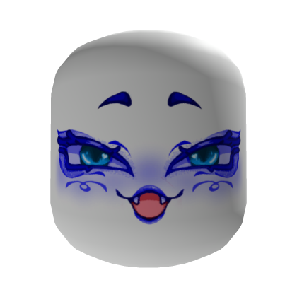 Kawaii smile makeup face (1.0 Blue) Roblox item