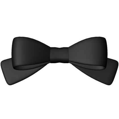 ♡ black plain head bow Roblox item