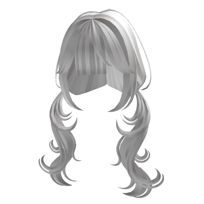 cute layered low pigtails in white Roblox item