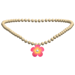 Trendy Pink Summer Hibiscus Necklace