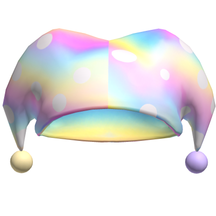 rainbow jester clown costume hat