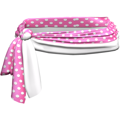 Pink White Polkadot Waist Sarong 2000s 