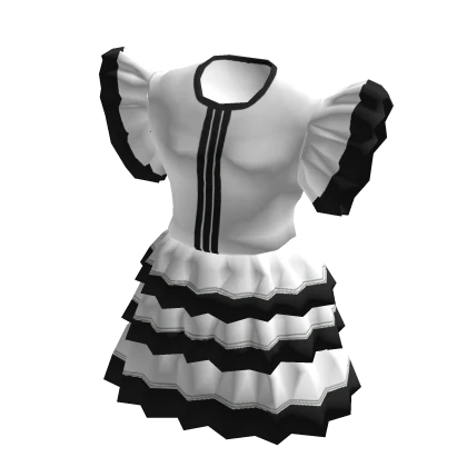 adidas Black on White Fancy Tennis Dress | Roblox Item - Rolimon's