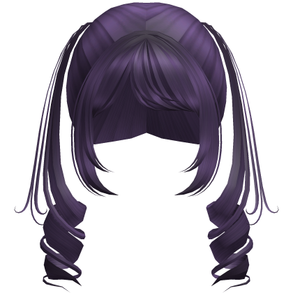 Cute Swirly Half-Up Pigtails (Purple)