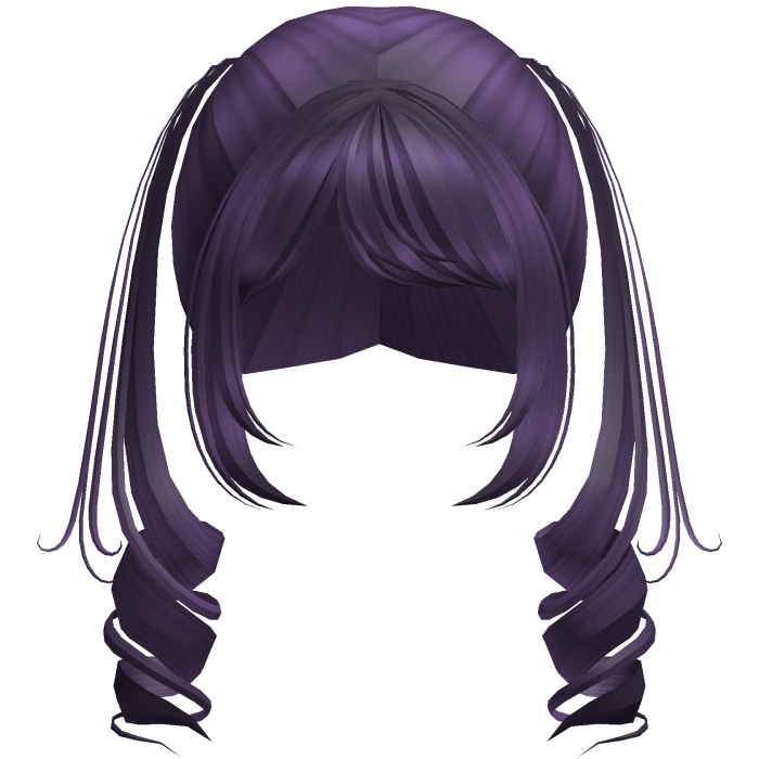 Cute Swirly Half-Up Pigtails (Purple)