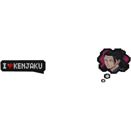 Kenjaku JJK | I Love Text + Thinking Bubble