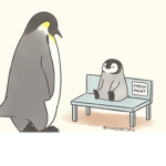 Penguin pecks