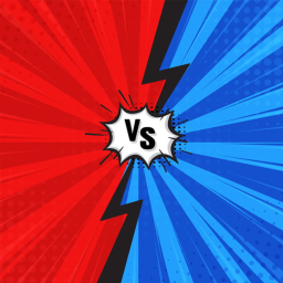 BLUE X RED