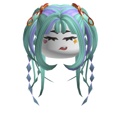 Hyperpop | Metalican Cross-Pinned Pigtails w/ Face thumbnail