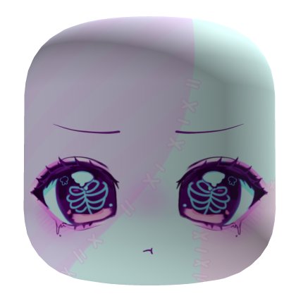 pastel goth zombie cute chibi face