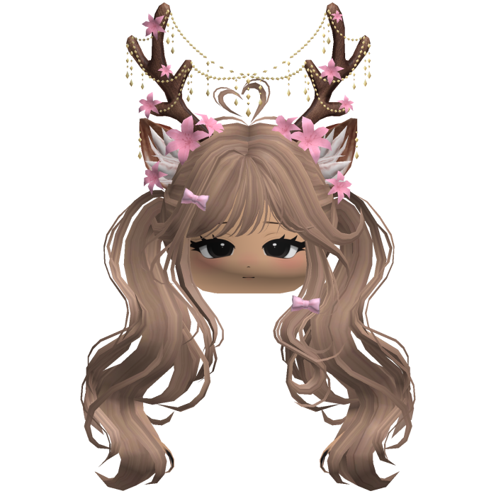 Ethereal Christmas Fairy Fawn Pigtails w/ Antlers