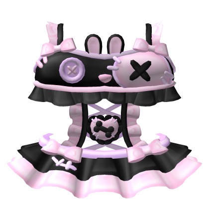 . ‿ ♡ spooky stitched pink bunny halloween dress !