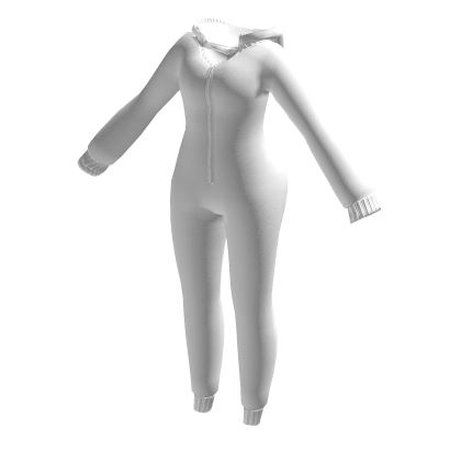 🤍 Cute White Onesie Romper Pajamas