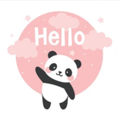 Cute Panda Painting for Toddlers Roblox decal