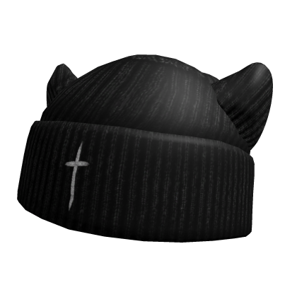 Black Cross Beanie