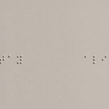 "stay alive" in braille 