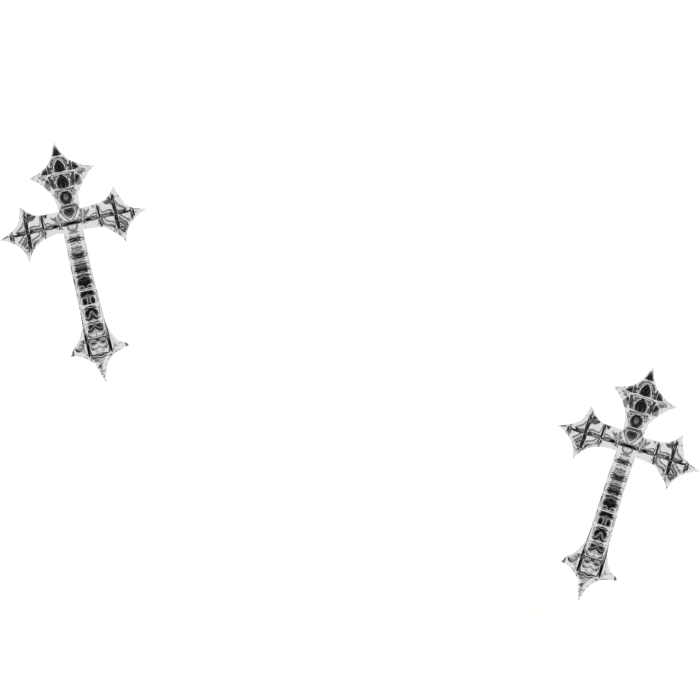 Glowing Emissive White Gothic Cross Sparkle Aura