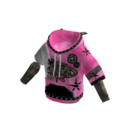 Layered Tshirt Hood - Pink Wanted